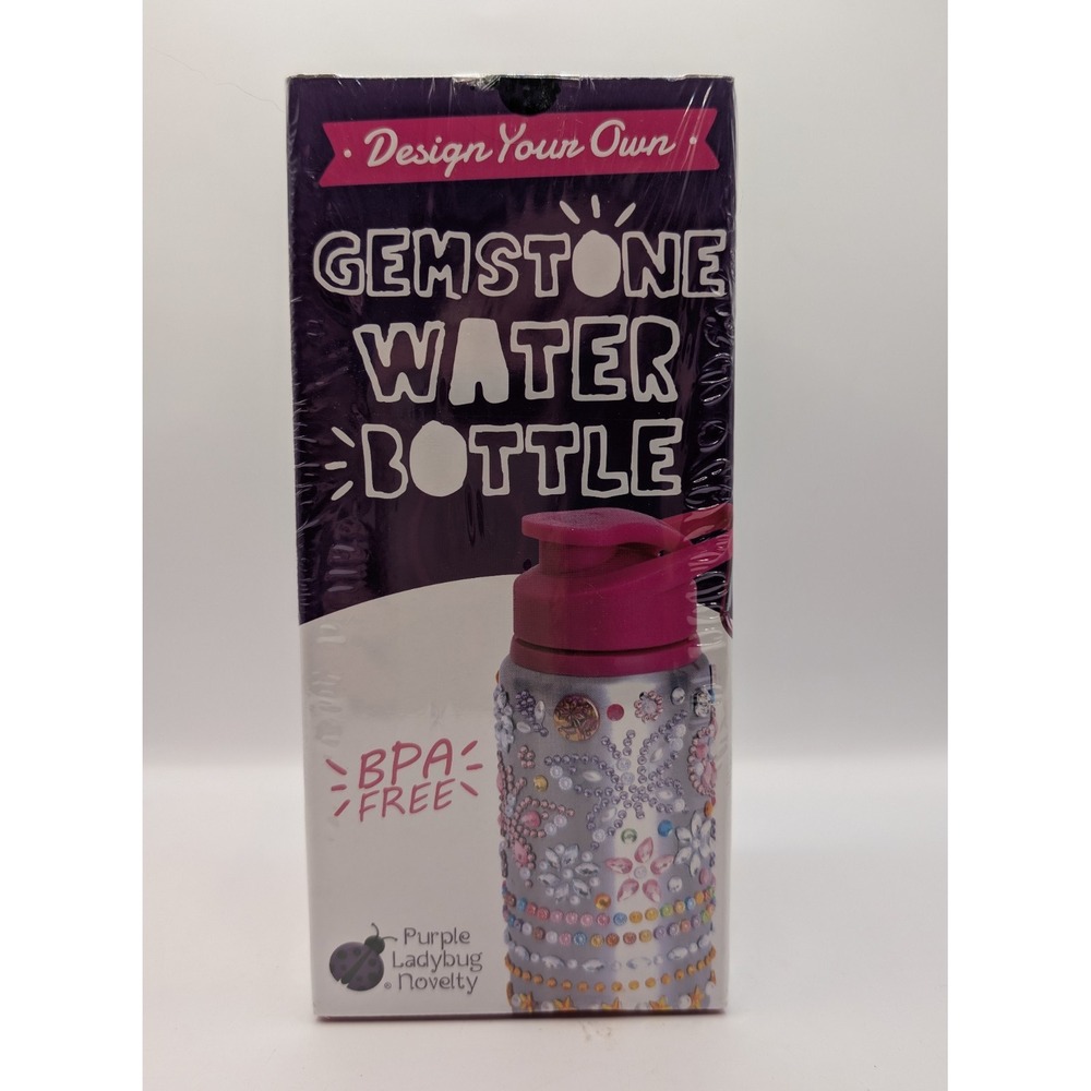 Purple Ladybug Novelty Design Your Own Gemstone Water Bottle Craft Kit NIB